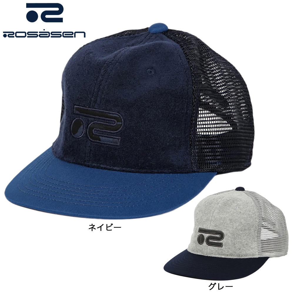 ROSASEN（メンズ）コンビメッシュフラットキャップ 046-51234-013