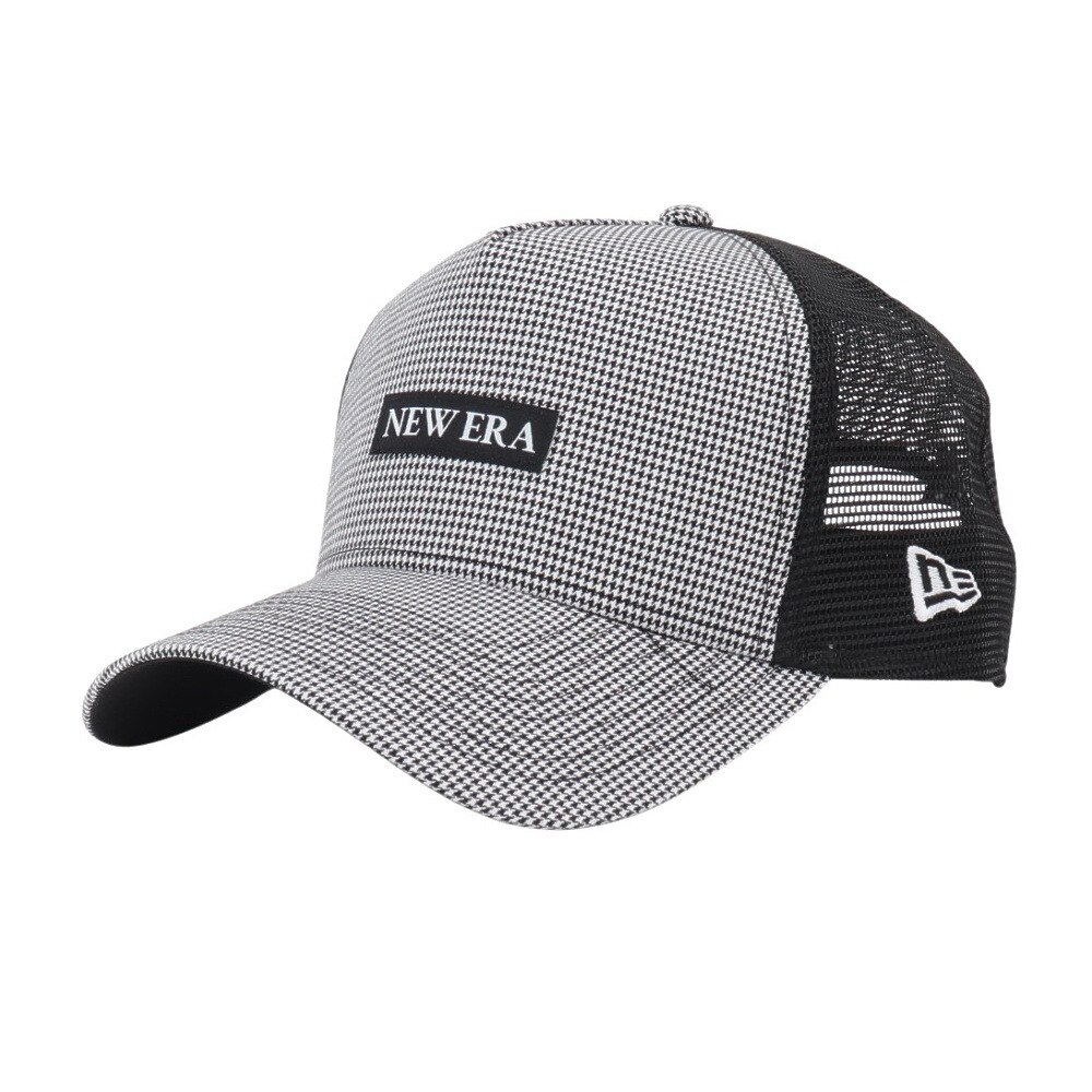 ニューエラ（NEW ERA）（メンズ、レディース）ゴルフ 9FORTY A-Frame トラッカー Houndtooth ハウンズトゥース ブラック キャップ 14109252