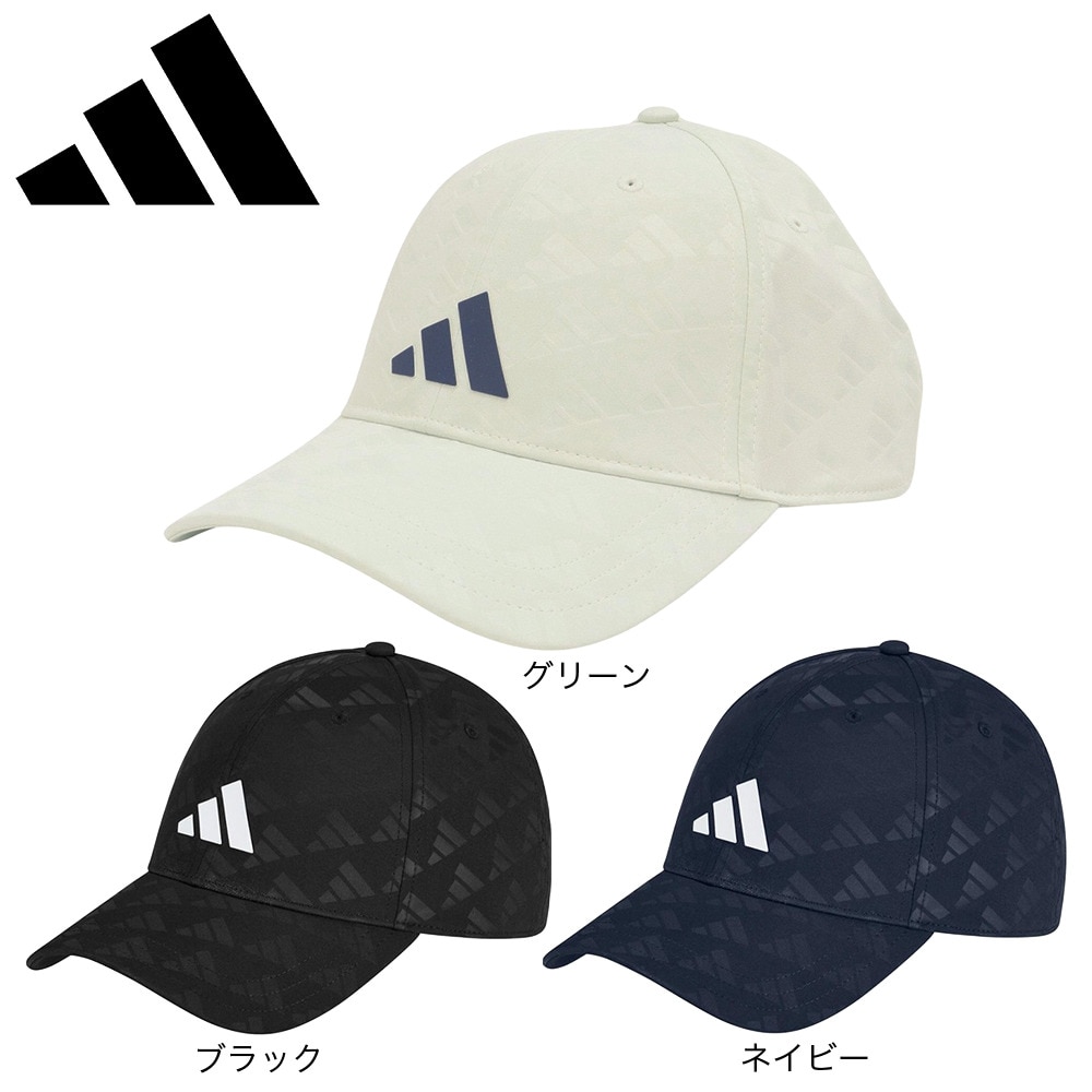 アディダス（adidas）（メンズ）ゴルフ 吸湿 ロゴグラフィック デボスキャップ IHS34-IN2743BK