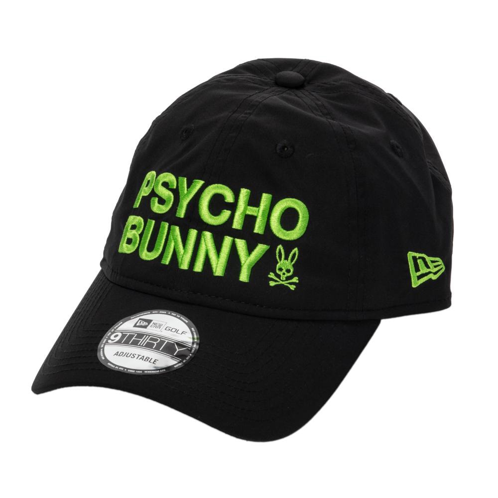 サイコバニー（Psycho Bunny）（メンズ、レディース）キャップ NEW ERAコラボ PBMG402F-ブラック