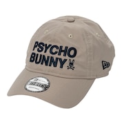 サイコバニー（Psycho Bunny）（メンズ、レディース）キャップ NEW ERAコラボ PBMG402F-ベージュ