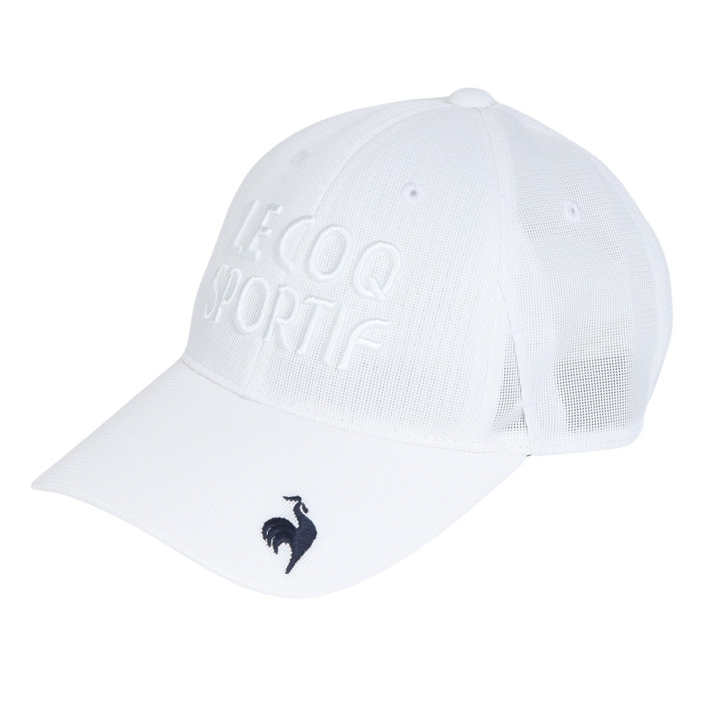 ルコックスポルティフ（lecoqsportif）（メンズ）ゴルフ 撥水メッシュゴルファーズキャップ QGBXJC08 WH00