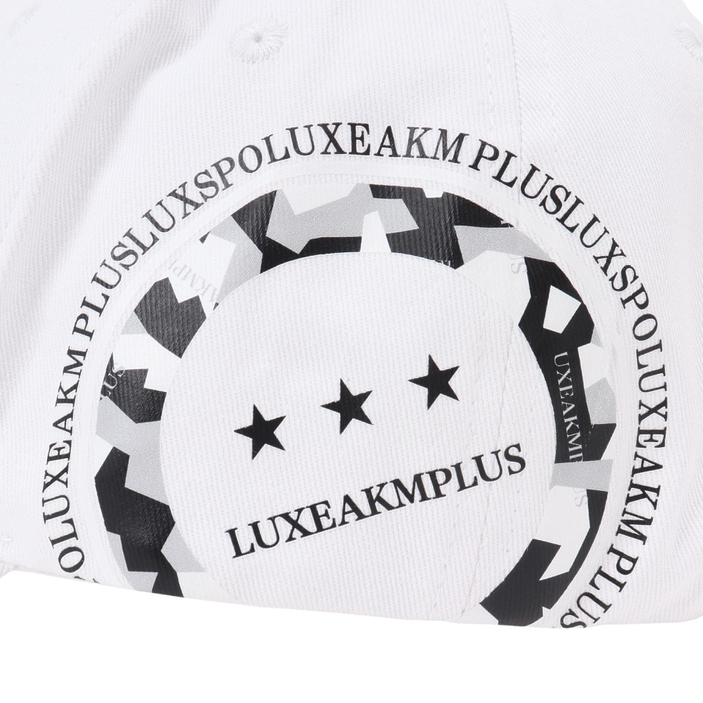 リュクスエイケイエムプラス（LUXEAKMPLU）（メンズ）サークルロゴキャップ LAZ-24001white