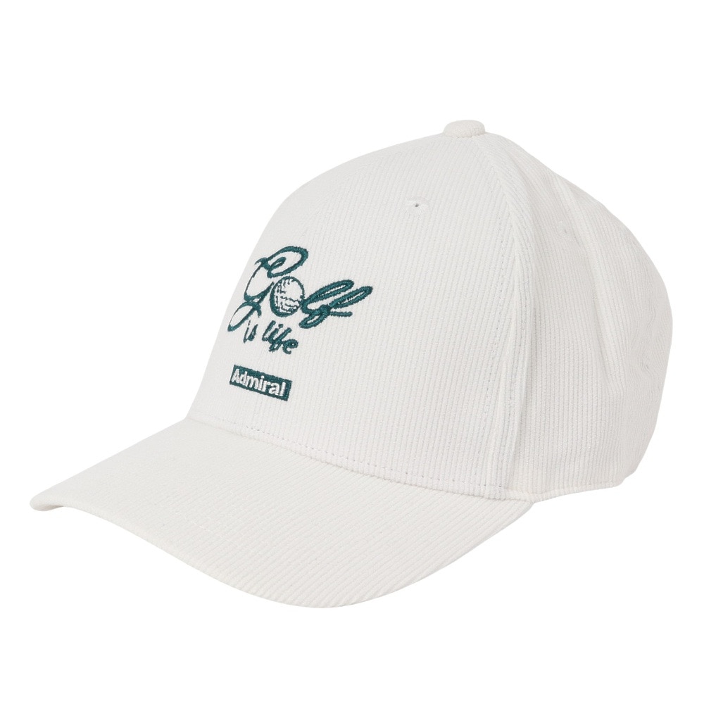 アドミラル ゴルフ（Admiral GOLF）（メンズ）ゴルフ コーディロイキャップ ADMB4B01-WHT