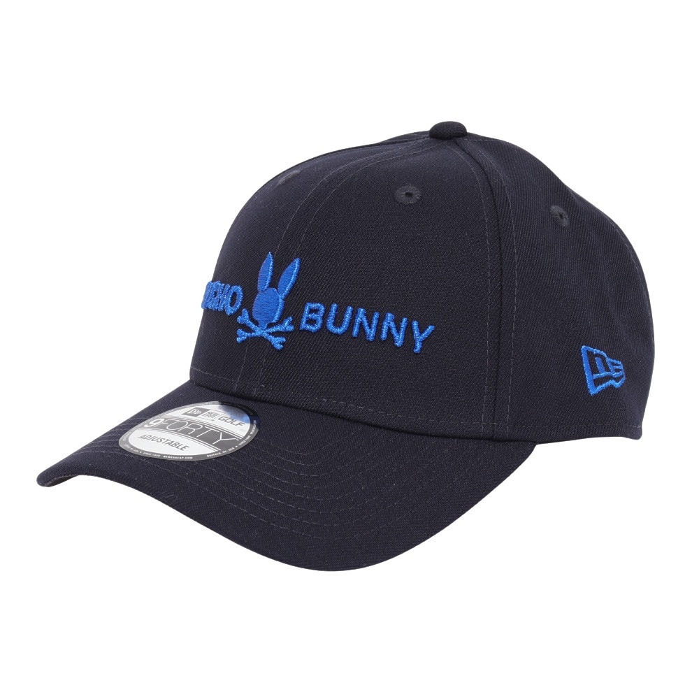 サイコバニー（Psycho Bunny）（メンズ、レディース）ゴルフ キャップ NEW ERAコラボキャップ PBMG452F-NVY