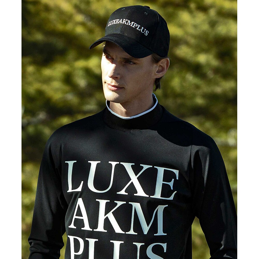 リュクスエイケイエムプラス（LUXEAKMPLU）（メンズ）ベーシックロゴキャップ LAZ-24050black