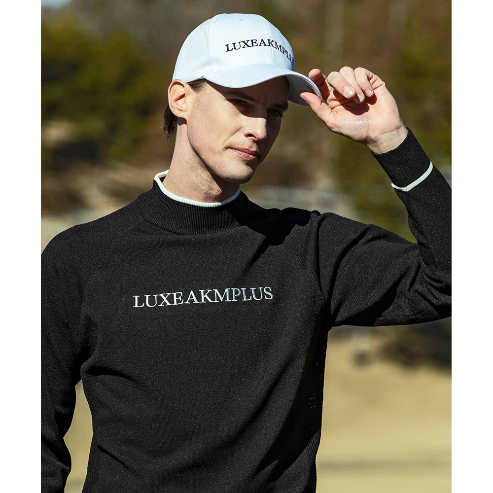 リュクスエイケイエムプラス（LUXEAKMPLU）（メンズ）ベーシックロゴキャップ LAZ-24050white