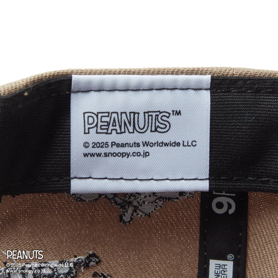 ニューエラ（NEW ERA）（メンズ、レディース）ゴルフ キャップ 9FIFTY PEANUTS ピーナッツ メッセージ ブリティッシュ カーキ 14344508