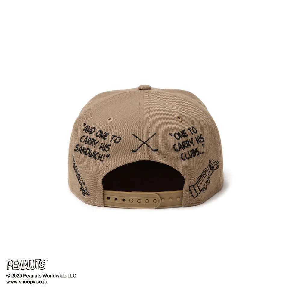 ニューエラ（NEW ERA）（メンズ、レディース）ゴルフ キャップ 9FIFTY PEANUTS ピーナッツ メッセージ ブリティッシュ カーキ 14344508