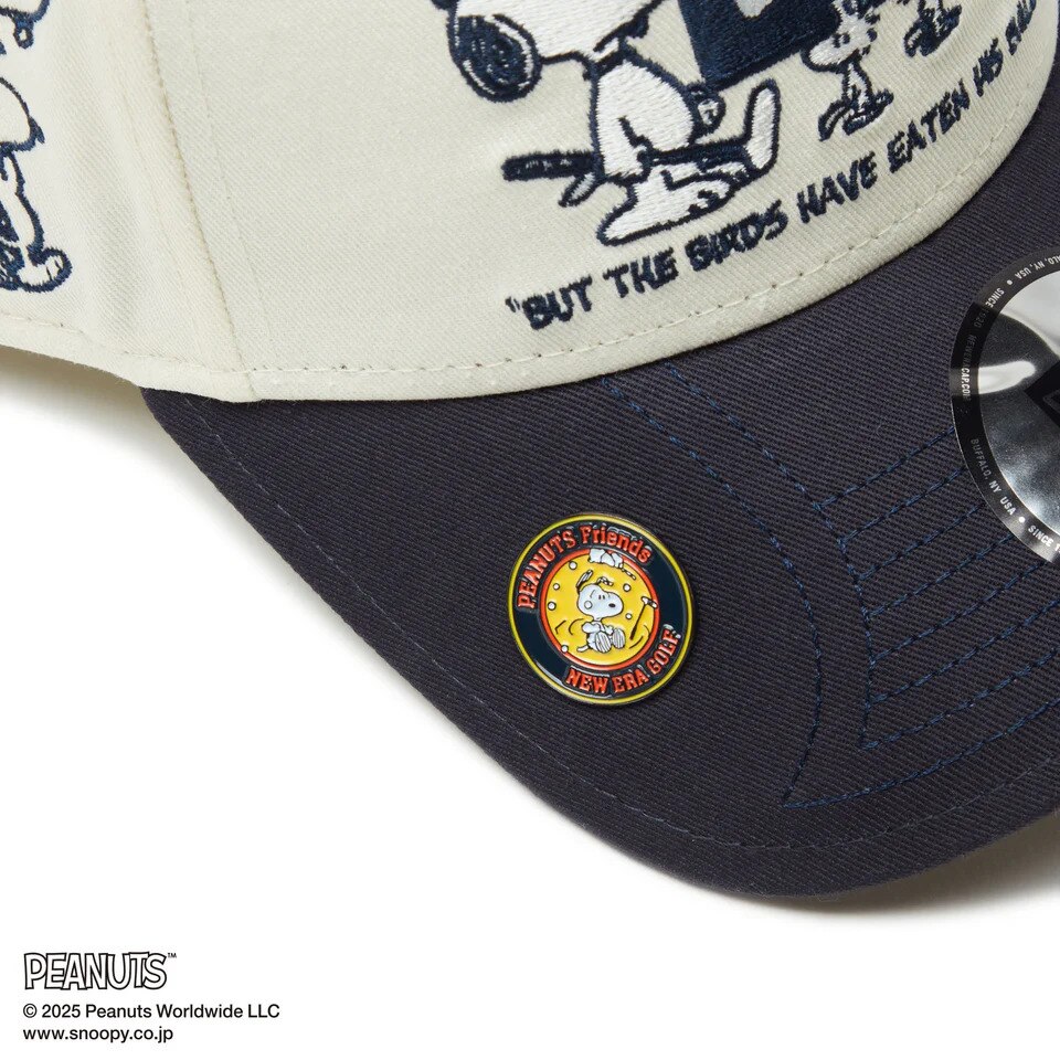 ニューエラ（NEW ERA）（メンズ、レディース）ゴルフ キャップ 9FORTY A-Frame On Par PEANUTS ピーナッツ ボックスロゴ バイザー 14344509