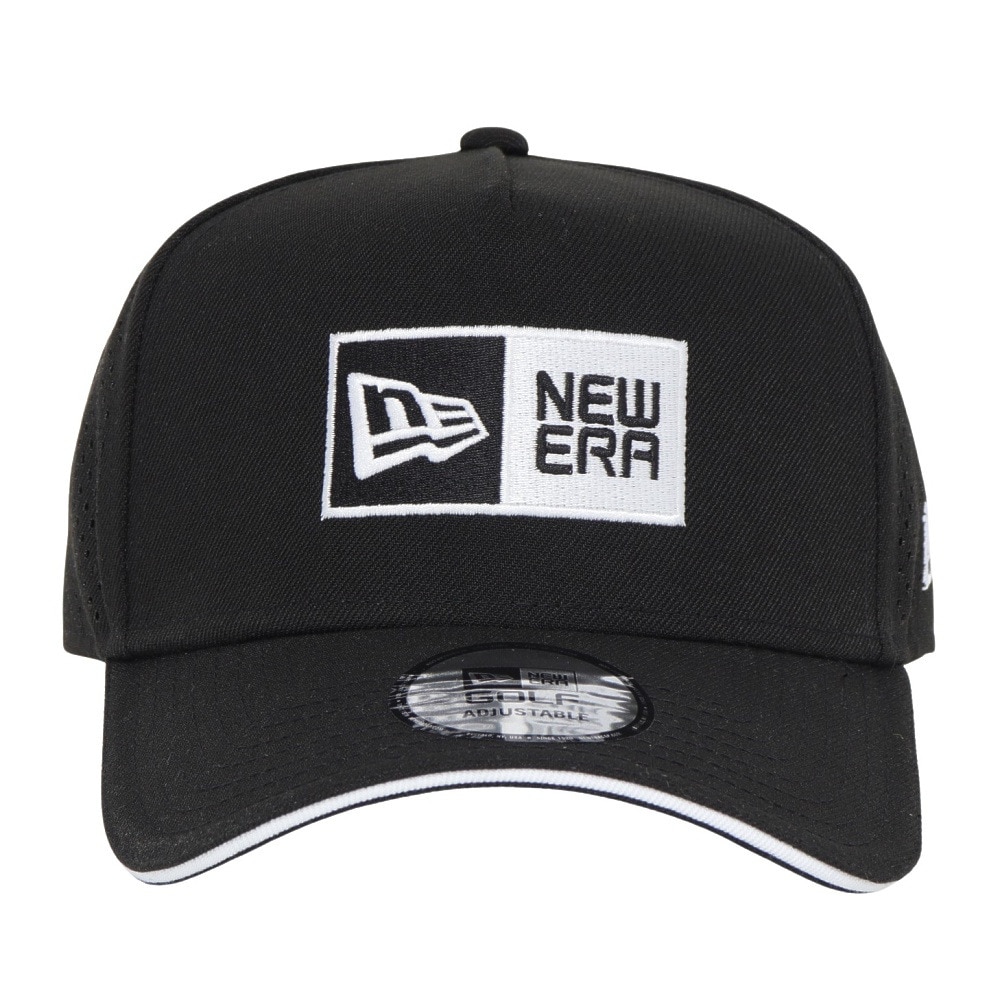 ニューエラ（NEW ERA）（メンズ、レディース）ゴルフ 抗菌 9FORTY A-Frame Laser Perforated ボックスロゴ キャップ 14391396