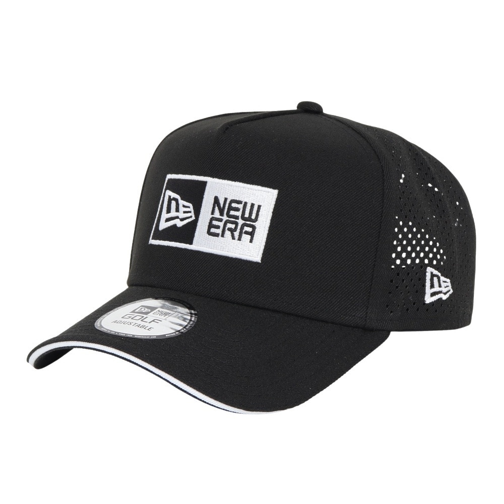 ニューエラ（NEW ERA）（メンズ、レディース）ゴルフ 抗菌 9FORTY A-Frame Laser Perforated ボックスロゴ キャップ 14391396