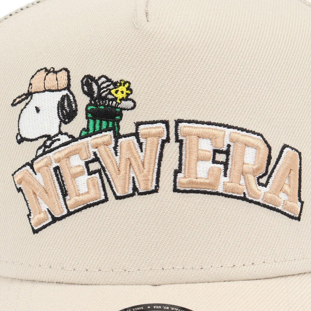 ニューエラ（NEW ERA）（メンズ、レディース）ゴルフ 抗菌 キャップ 940 A-Frame トラッカー PEANUTS アーチロゴ 14432172