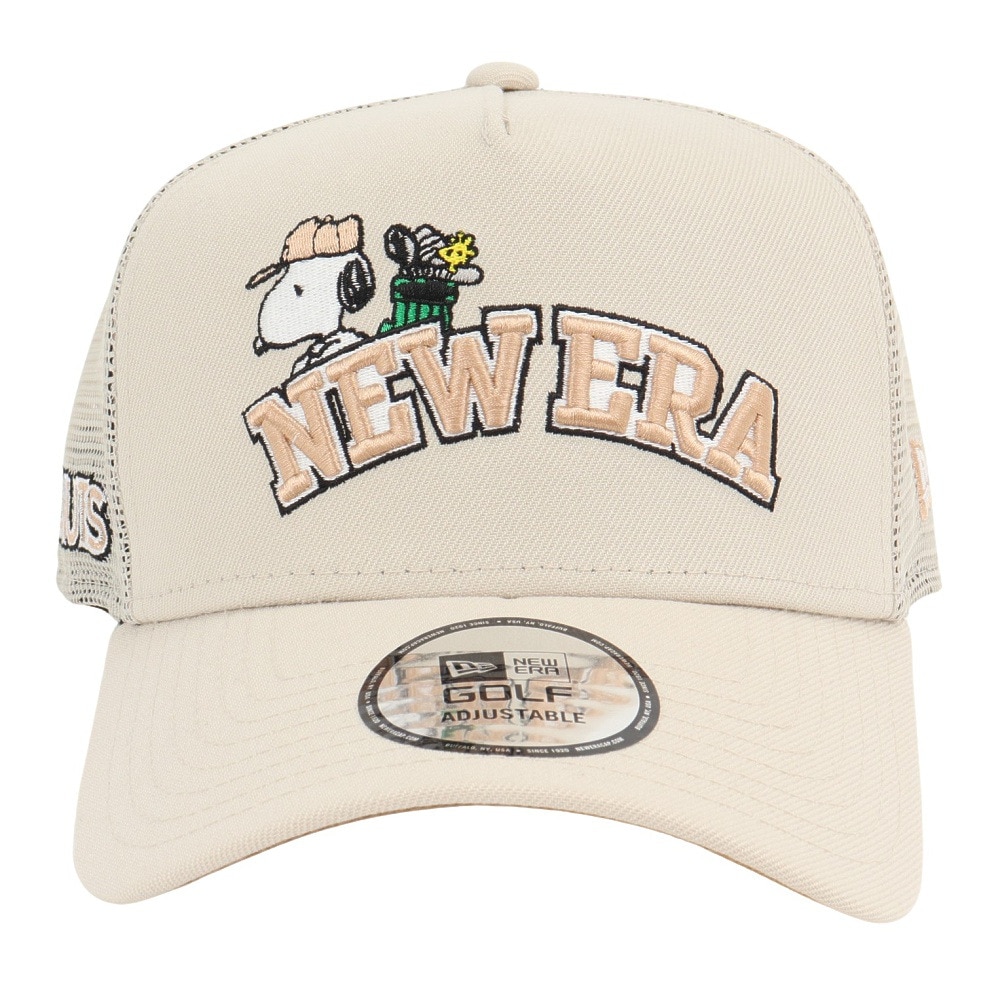 ニューエラ（NEW ERA）（メンズ、レディース）ゴルフ 抗菌 キャップ 940 A-Frame トラッカー PEANUTS アーチロゴ 14432172