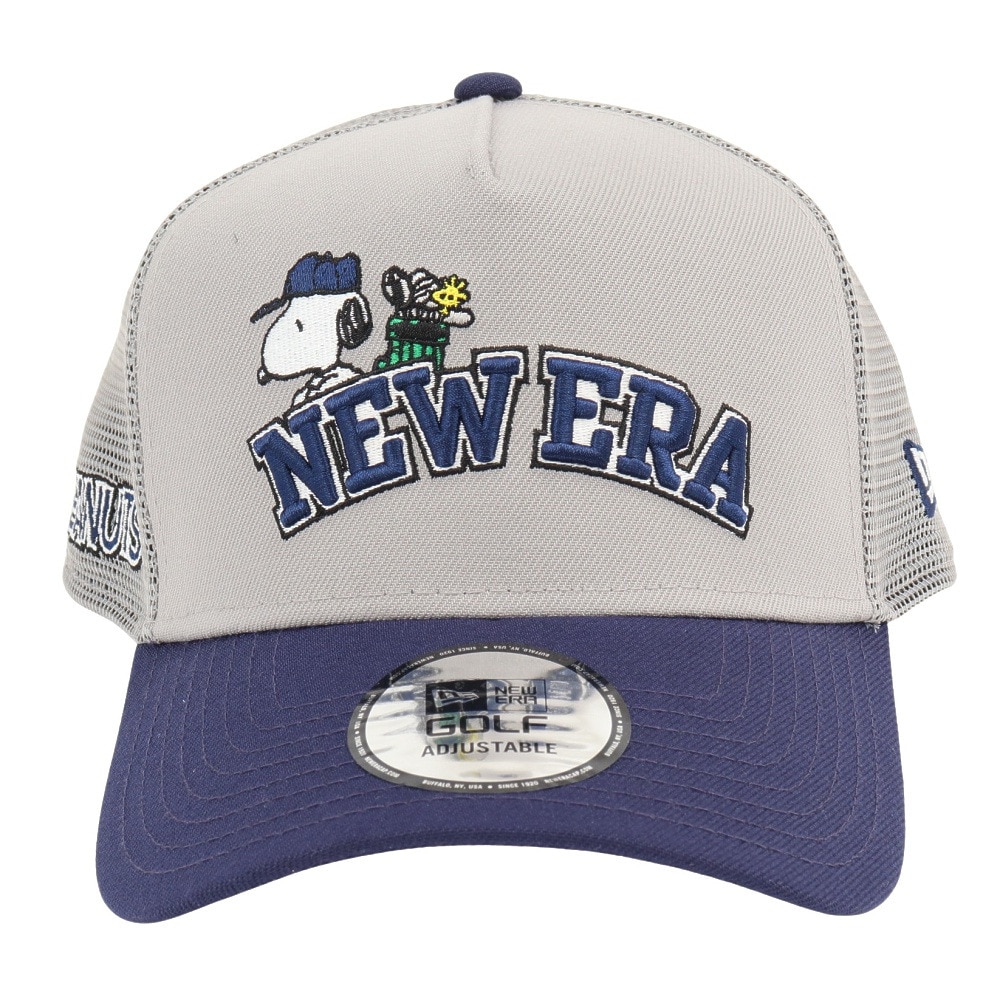 ニューエラ（NEW ERA）（メンズ、レディース）ゴルフ 抗菌 キャップ 940 A-Frame トラッカー PEANUTS アーチロゴ 14432173