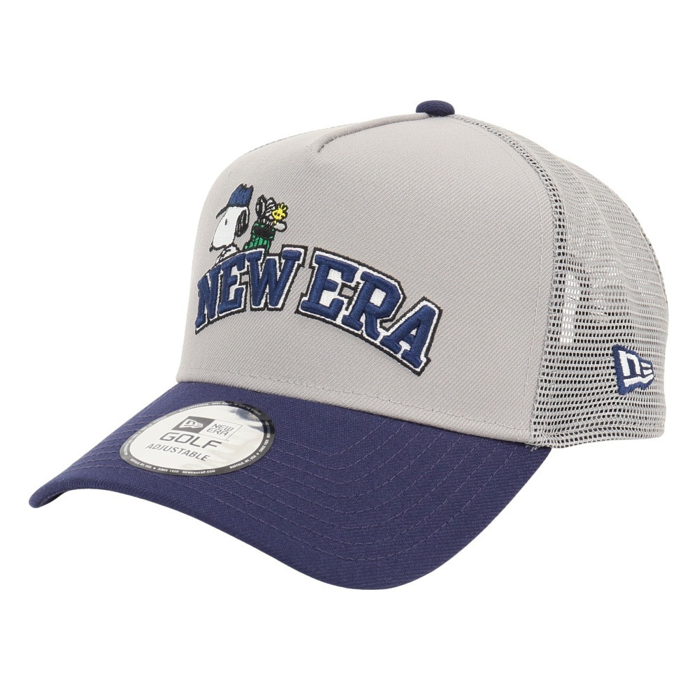 ニューエラ（NEW ERA）（メンズ、レディース）ゴルフ 抗菌 キャップ 940 A-Frame トラッカー PEANUTS アーチロゴ 14432173