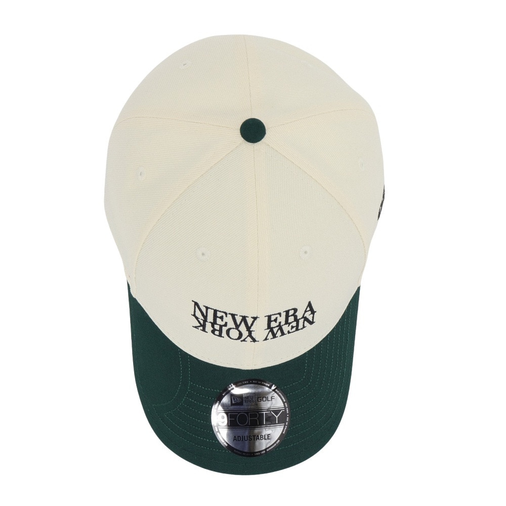 ニューエラ（NEW ERA）（メンズ、レディース）ゴルフ 抗菌 9FORTY On Par New York クロームホワイト キャップ 14391335