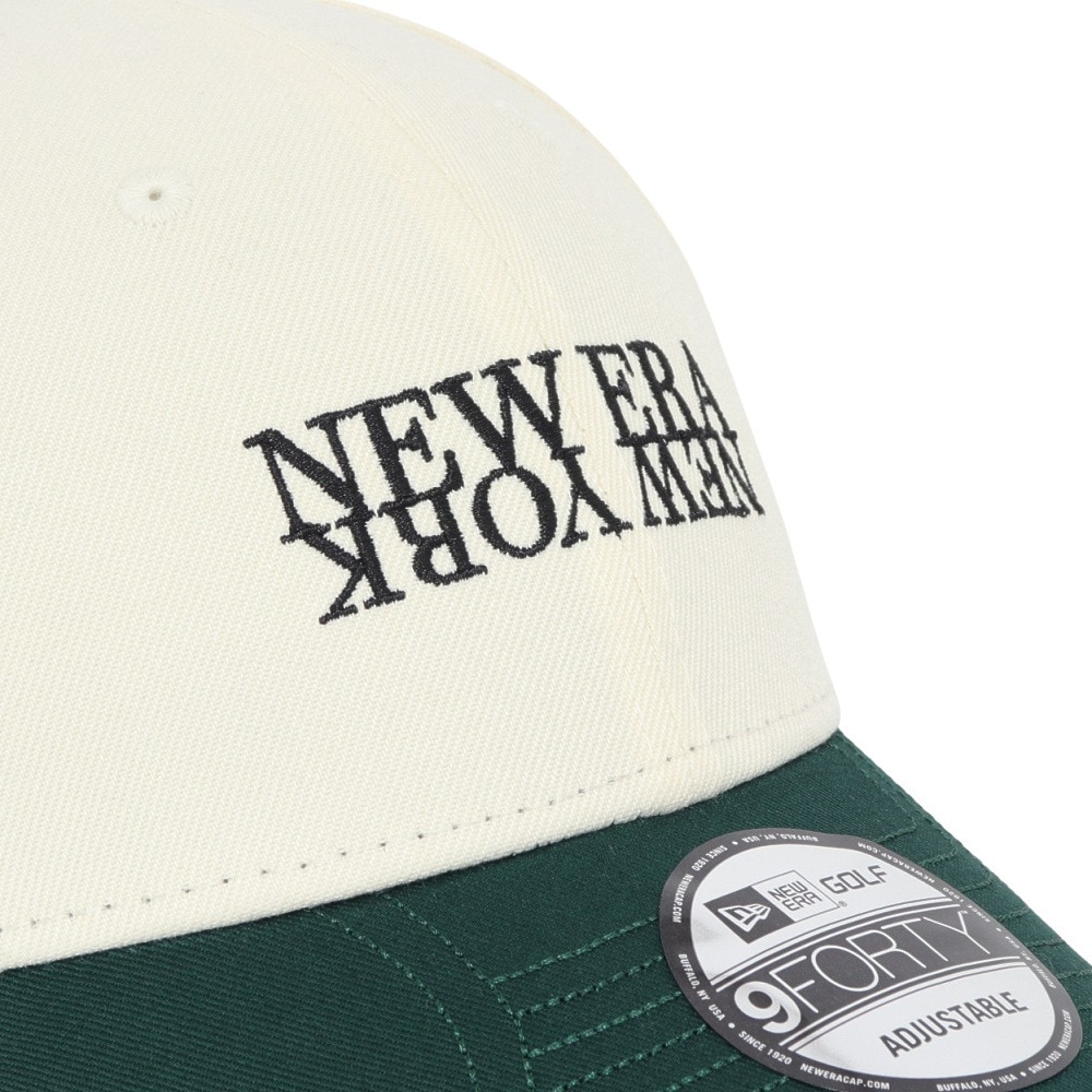 ニューエラ（NEW ERA）（メンズ、レディース）ゴルフ 抗菌 9FORTY On Par New York クロームホワイト キャップ 14391335