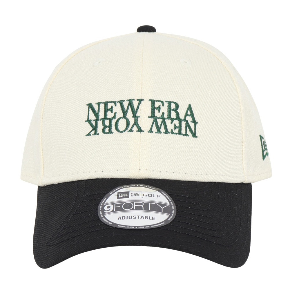 ニューエラ（NEW ERA）（メンズ、レディース）ゴルフ 抗菌 9FORTY On Par New York クロームホワイト キャップ 14391336