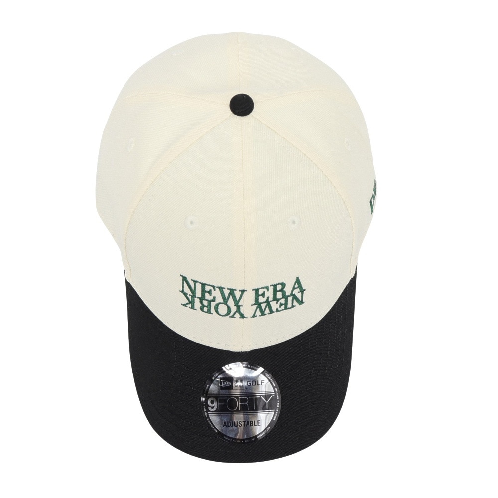 ニューエラ（NEW ERA）（メンズ、レディース）ゴルフ 抗菌 9FORTY On Par New York クロームホワイト キャップ 14391336