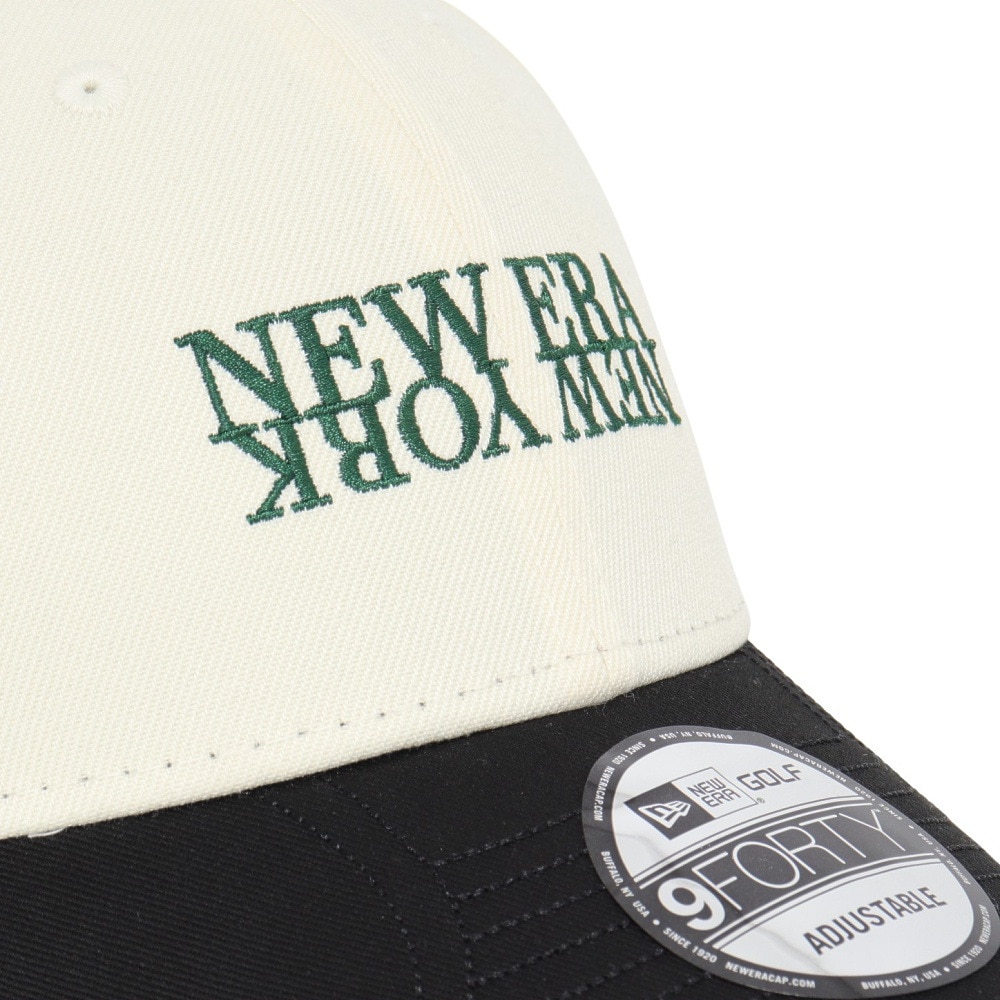 ニューエラ（NEW ERA）（メンズ、レディース）ゴルフ 抗菌 9FORTY On Par New York クロームホワイト キャップ 14391336