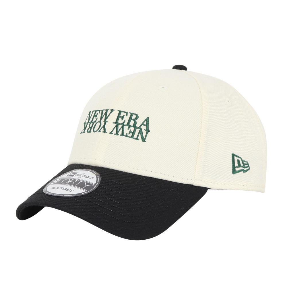 ニューエラ（NEW ERA）（メンズ、レディース）ゴルフ 抗菌 9FORTY On Par New York クロームホワイト キャップ 14391336