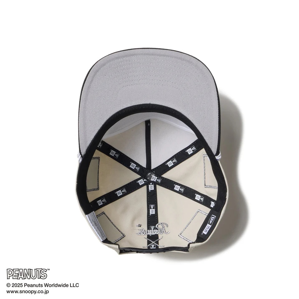 ニューエラ（NEW ERA）（メンズ、レディース）ゴルフ キャップ The Golfer PEANUTS ピーナッツ パッチ ストーン ブラックバイザー 14344504