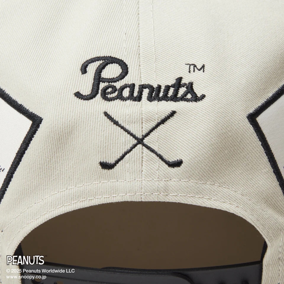 ニューエラ（NEW ERA）（メンズ、レディース）ゴルフ キャップ The Golfer PEANUTS ピーナッツ パッチ ストーン ブラックバイザー 14344504