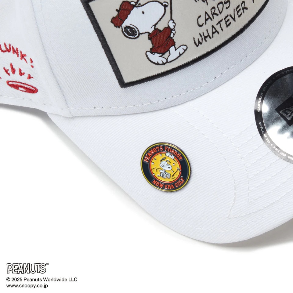 ニューエラ（NEW ERA）（メンズ、レディース）ゴルフ キャップ 9FORTY A-Frame On Par PEANUTS ピーナッツ フロントパッチ ホワイト 14344511