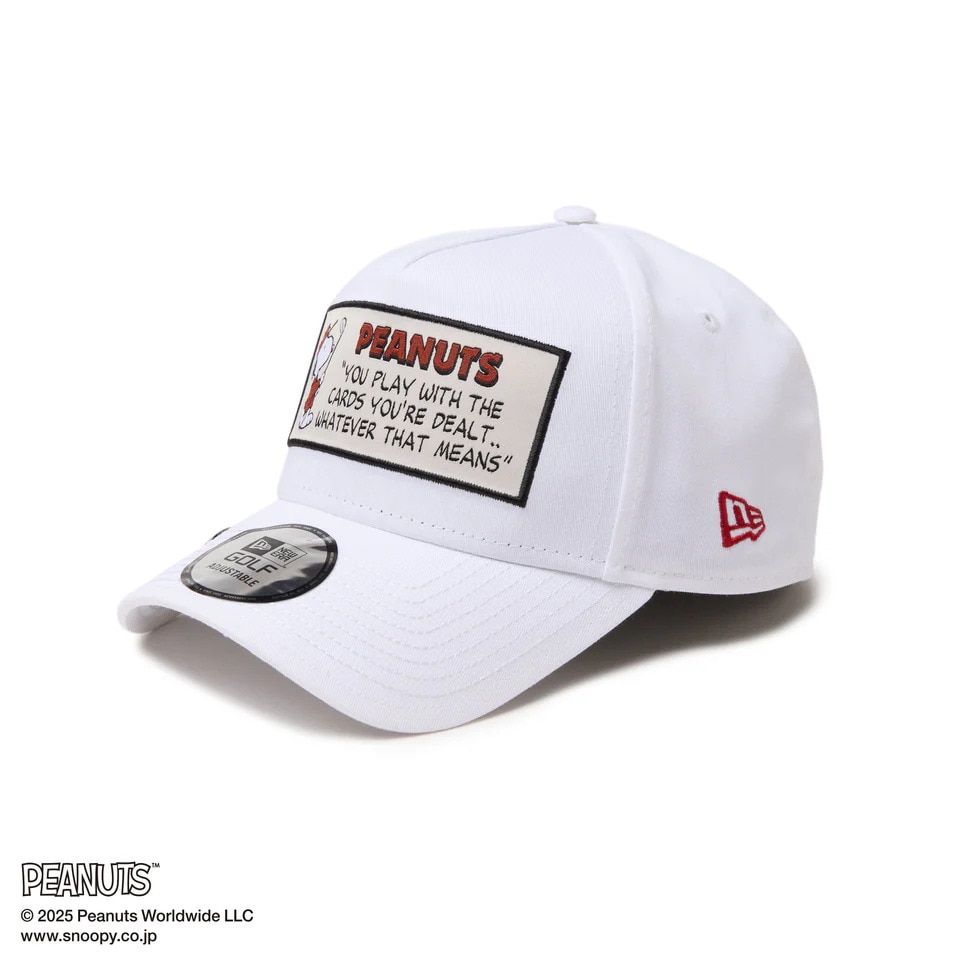 ニューエラ（NEW ERA）（メンズ、レディース）ゴルフ キャップ 9FORTY A-Frame On Par PEANUTS ピーナッツ フロントパッチ ホワイト 14344511