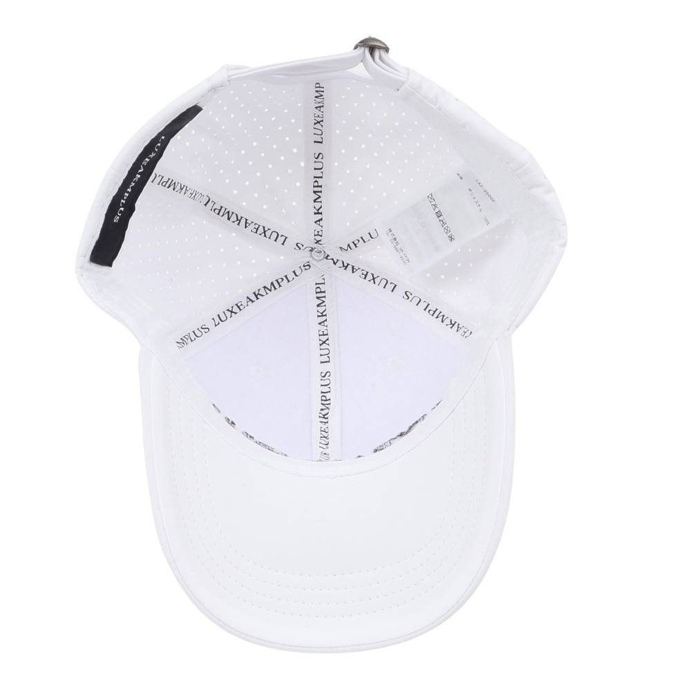 リュクスエイケイエムプラス（LUXEAKMPLUS）（メンズ）帽子 サイドメッシュキャップ LAZ-25002white