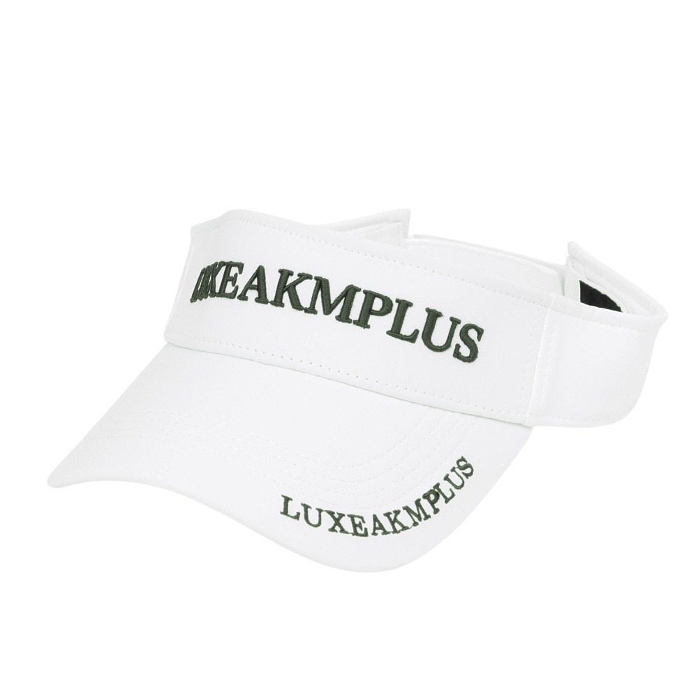 リュクスエイケイエムプラス（LUXEAKMPLUS）（メンズ）帽子 ベーシック サンバイザー LAZ-25004 WHT
