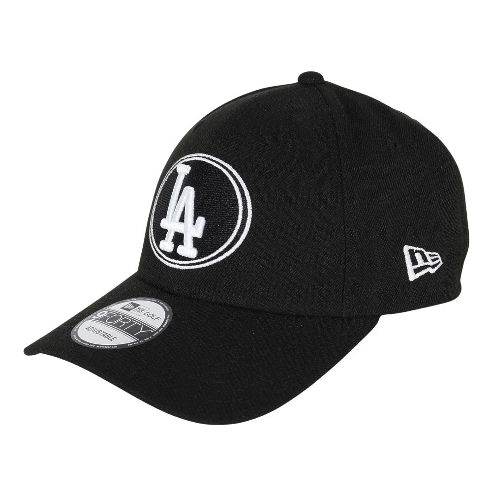 ニューエラ（NEW ERA）（メンズ、レディース）ゴルフ 帽子 9FORTY MLB Oval ロサンゼルス・ドジャース ブラック 14669082
