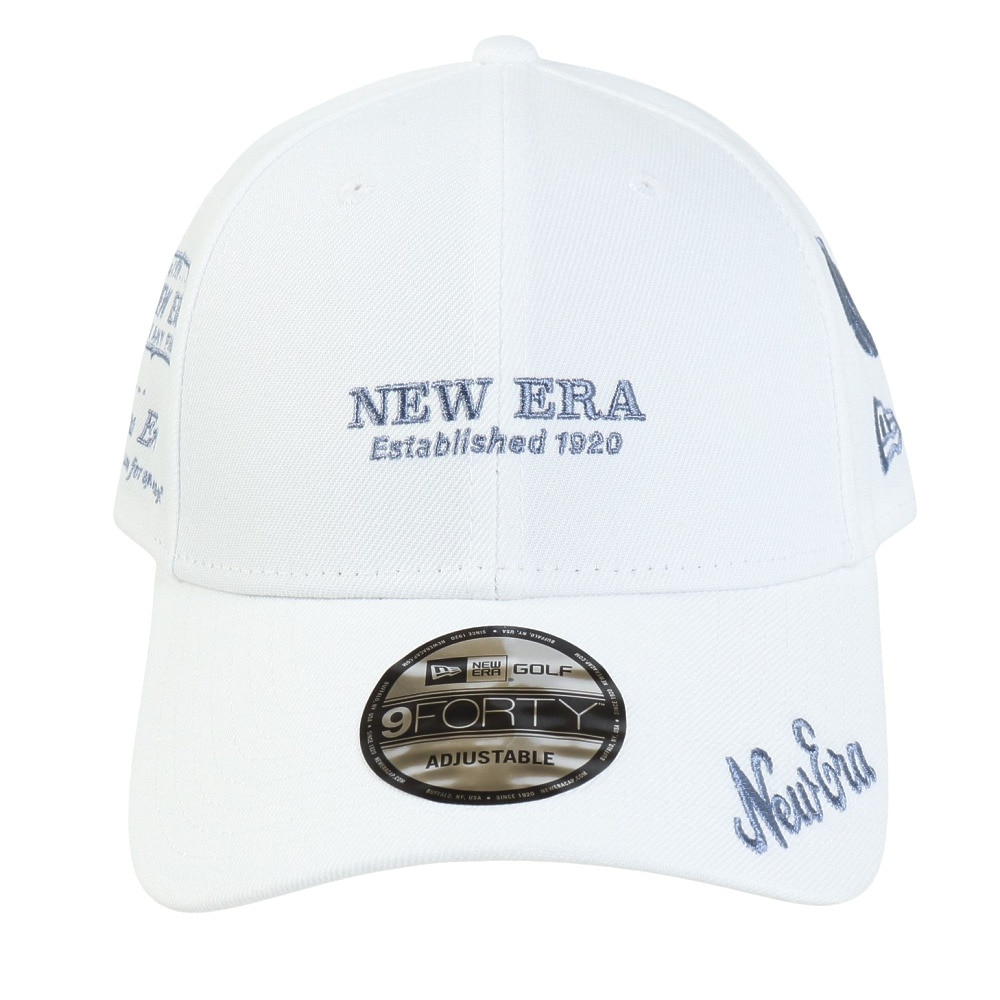 ニューエラ（NEW ERA）（メンズ、レディース）ゴルフ 帽子 9FORTY Archive ロゴ ホワイト14669087