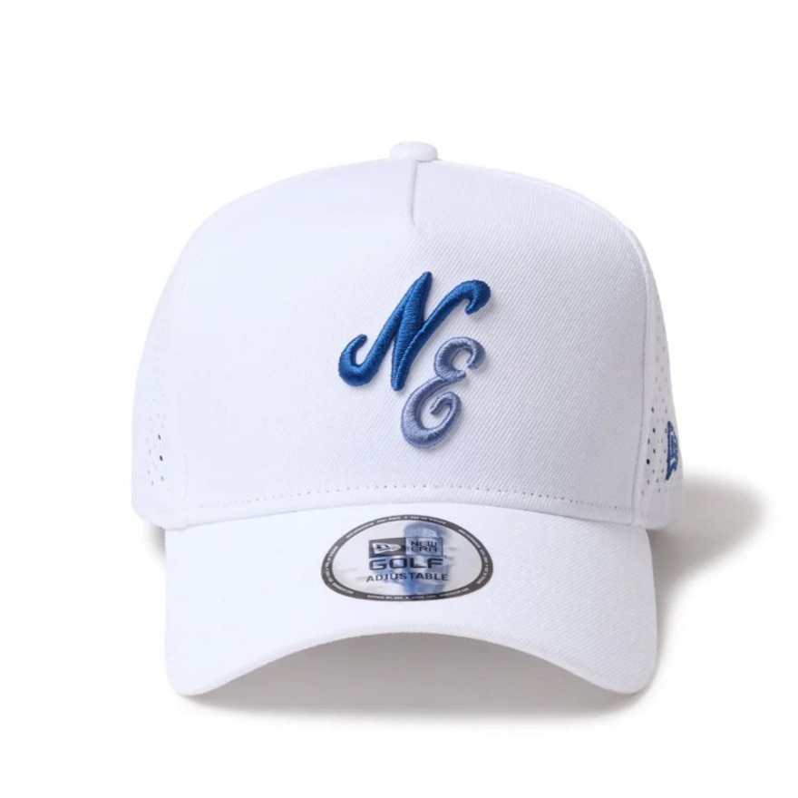 ニューエラ（NEW ERA）（メンズ、レディース）ゴルフ 帽子 9FORTY A-Frame クラシックロゴ レーザーパフォーテッド ホワイト 14669130