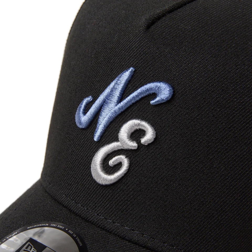 ニューエラ（NEW ERA）（メンズ、レディース）ゴルフ 帽子 9FORTY A-Frame クラシックロゴ レーザーパフォーテッド ブラック 14669133