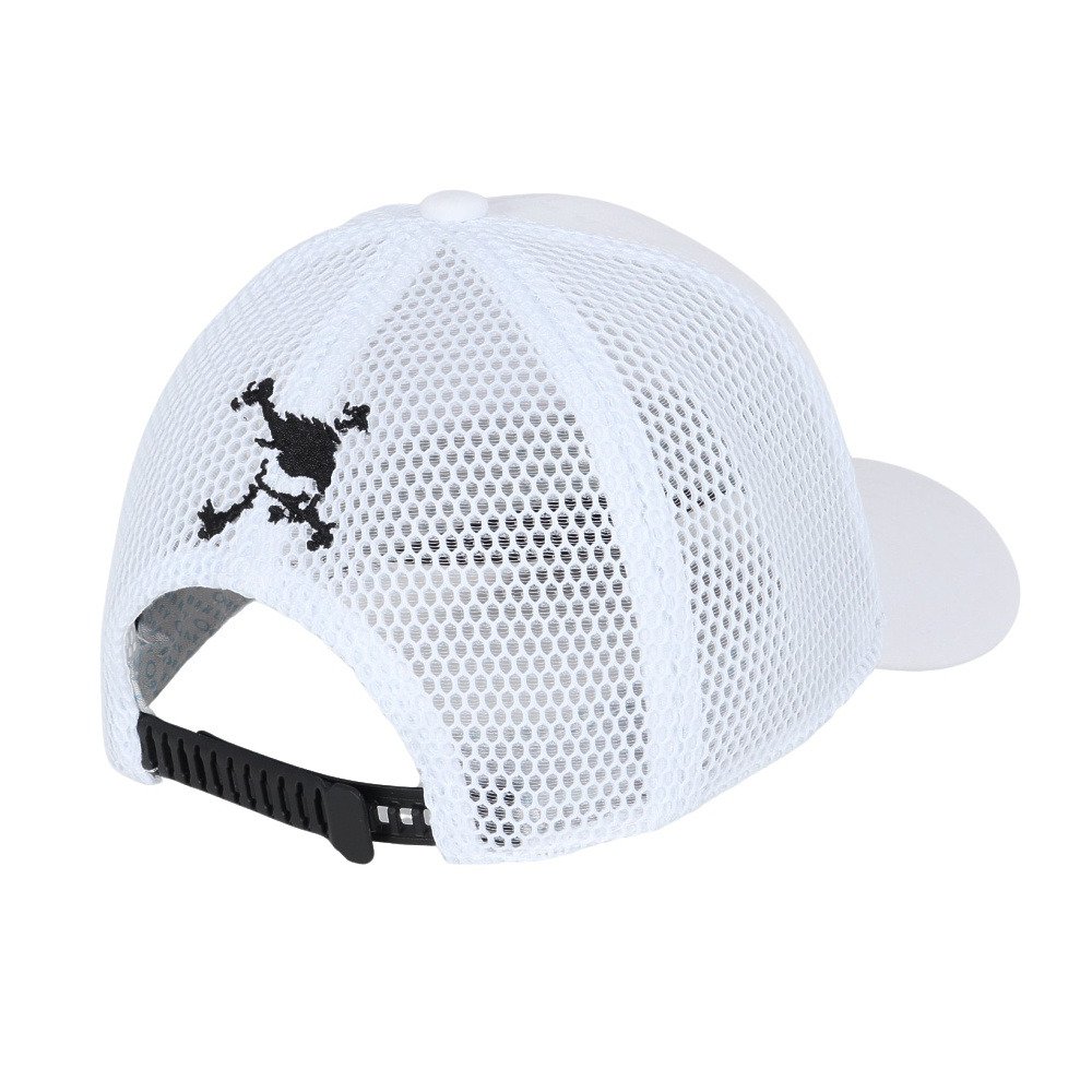 MARK&LONA メッシュキャップ ゴルフ ホワイト スカル オークリー（OAKLEY）（メンズ）ゴルフ 帽子 SKULL EMB メッシュ