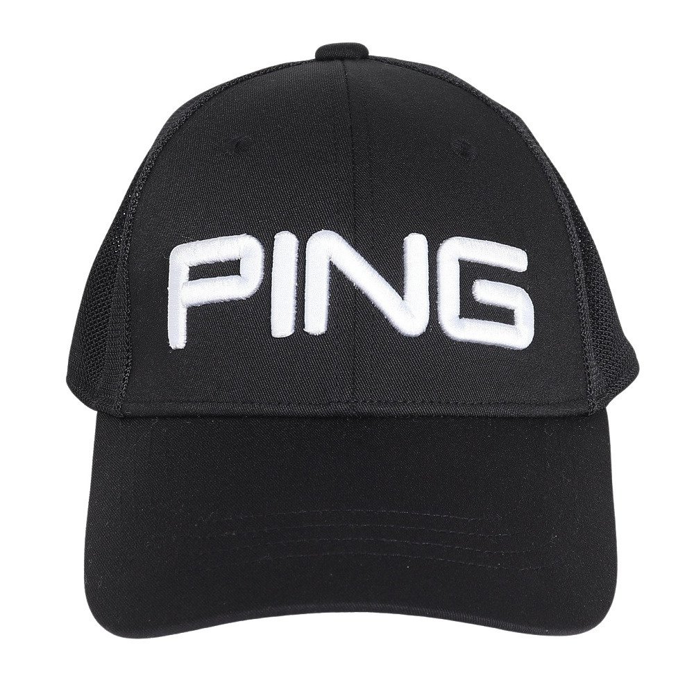 ピン（PING）（メンズ）ゴルフ 帽子 メッシュキャップ ブラック HW-U2604 BK 38995