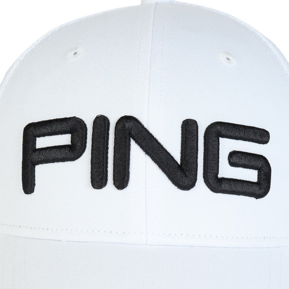 ピン（PING）（メンズ）ゴルフ 帽子 メッシュキャップ ホワイト HW-U2604 WH 38995