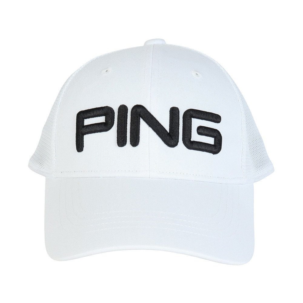 ピン（PING）（メンズ）ゴルフ 帽子 メッシュキャップ ホワイト HW-U2604 WH 38995