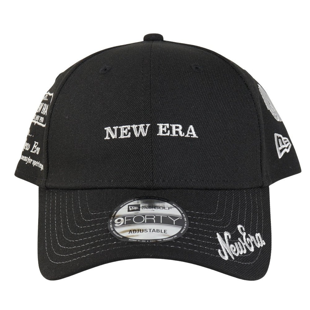 ニューエラ（NEW ERA）（メンズ、レディース）ゴルフ 帽子 9FORTY アーカイブロゴ ブラック 14747252