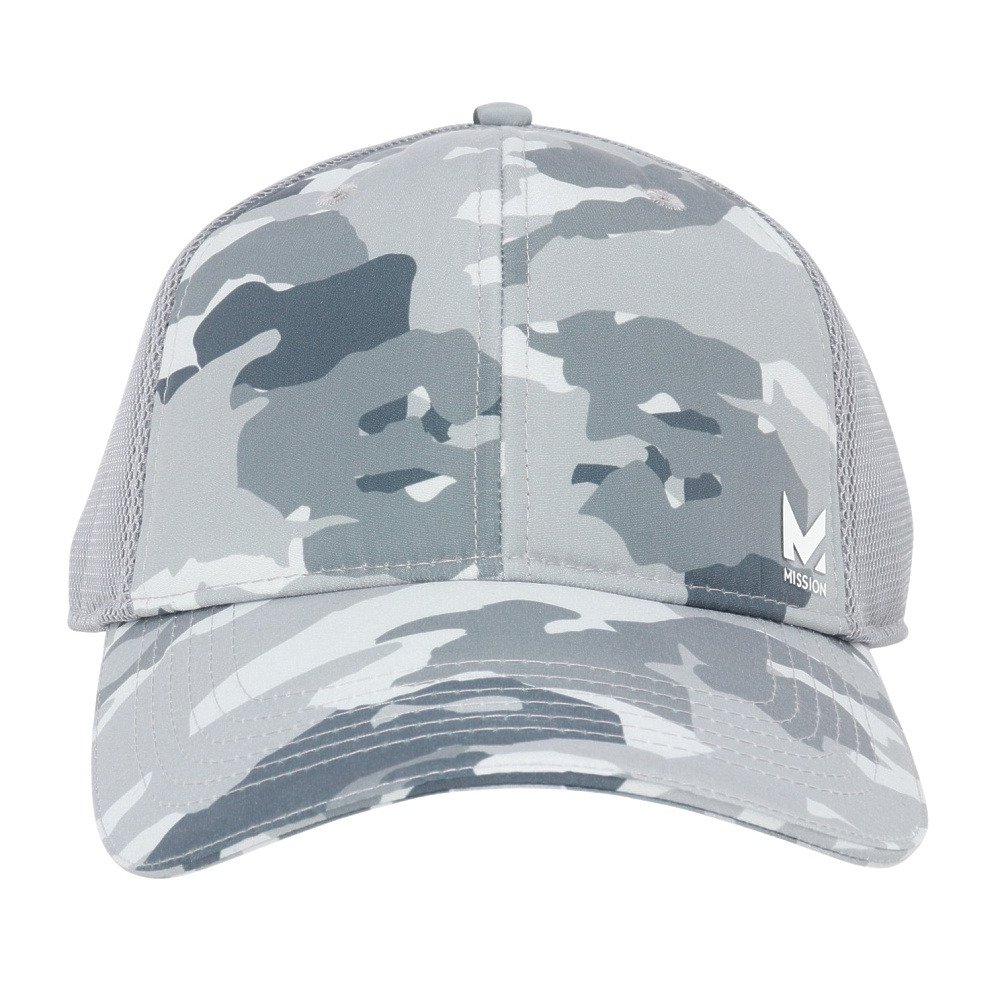 ミッション（MISSION）（メンズ、レディース）帽子 キャップ クーリング トラッカーハット Gray Camo