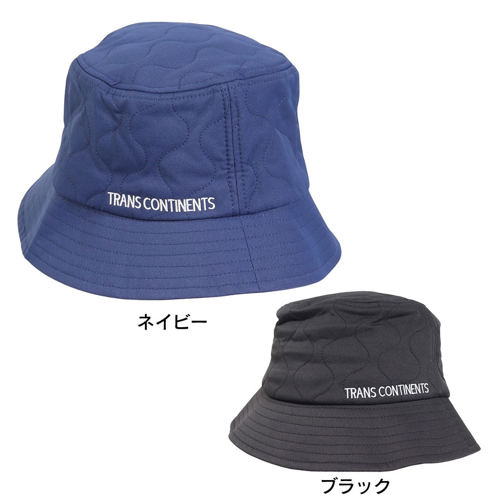 トランスコンチネンツ（TRANS CONTINENTS）（メンズ、レディース）ゴルフ キルティングハット TCH-039 BLK