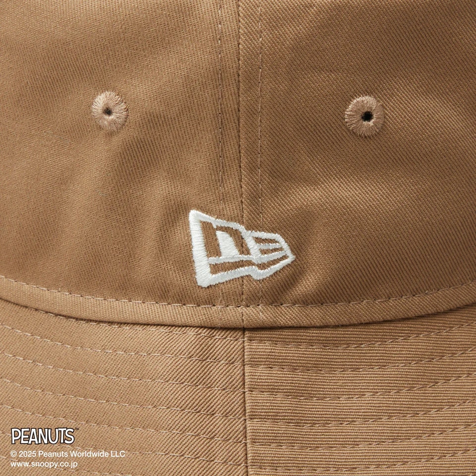 ニューエラ（NEW ERA）（メンズ、レディース）ゴルフ バケットハット 01 PEANUTS ピーナッツ カーキ 14344506