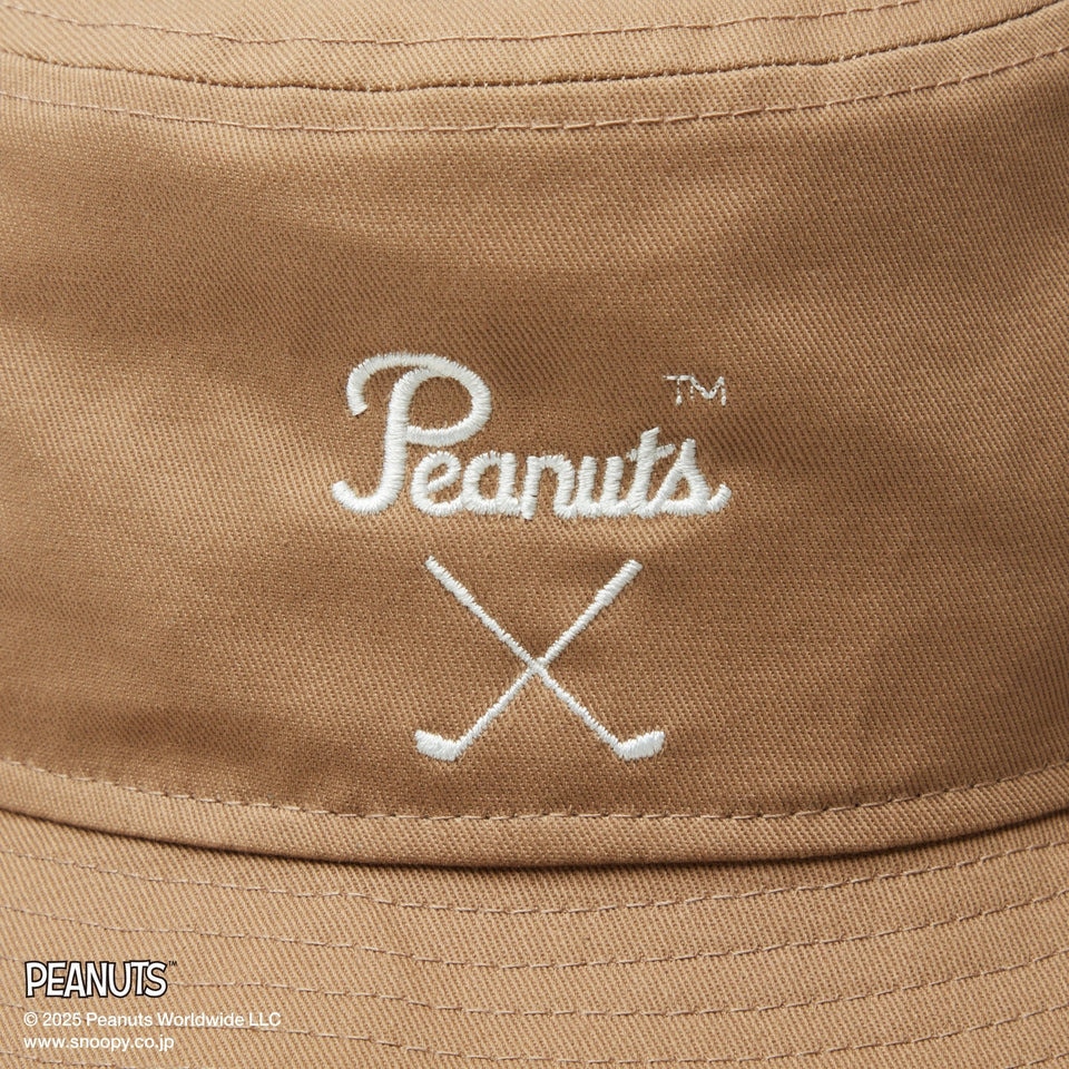 ニューエラ（NEW ERA）（メンズ、レディース）ゴルフ バケットハット 01 PEANUTS ピーナッツ カーキ 14344506