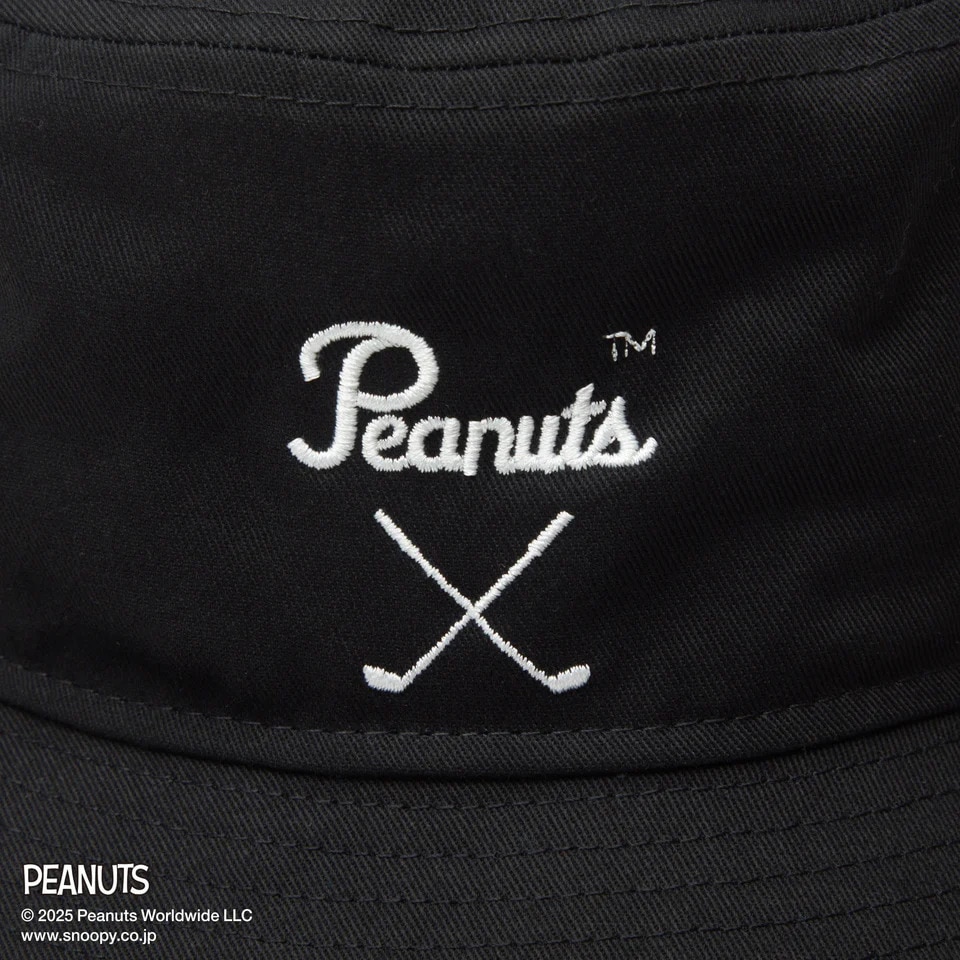 ニューエラ（NEW ERA）（メンズ、レディース）ゴルフ バケットハット 01 PEANUTS ピーナッツ ブラック 14344507