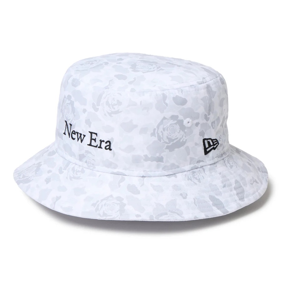 ニューエラ（NEW ERA）（メンズ、レディース）帽子 ゴルフ バケット01 Rose Tonal Camo ホワイト 14669043
