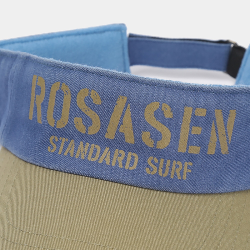 ROSASEN（メンズ）ゴルフ メンズ T/Cツイルバイオウォッシュ配色バイザー 046-58332-095