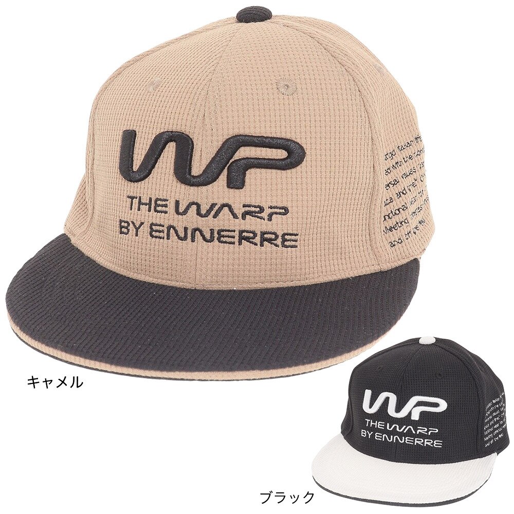 ザ・ワープ・バイ・エネーレ（The Warp By Ennerre）（メンズ）ゴルフ 吸汗 速乾 接触冷感 サーマルフラットバイザーキャップ WG5PVA03 BLK