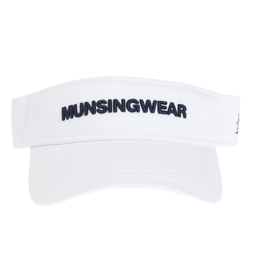 マンシングウエア（MUNSING WEAR）（メンズ）ゴルフ 吸汗 速乾 ロゴデザインバイザー MGBVJC55CH WH00